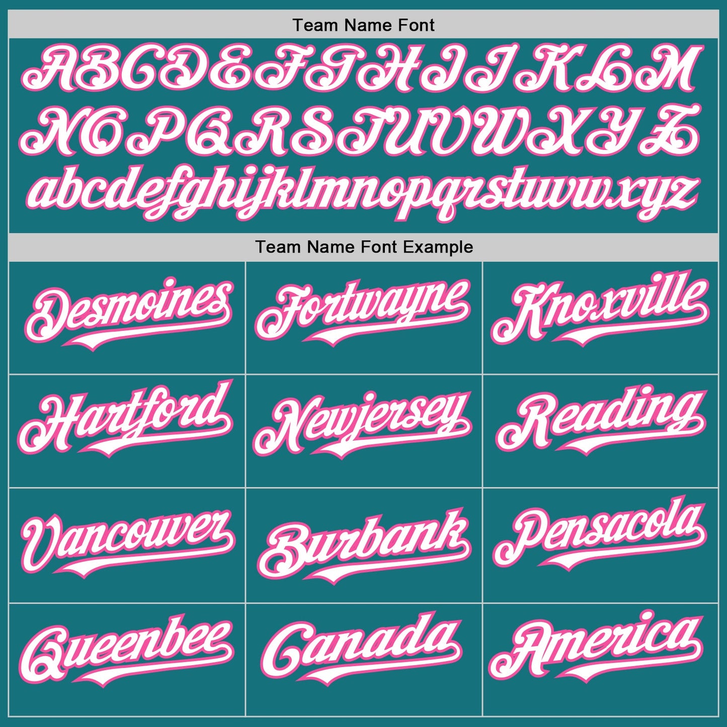 Custom Teal White-Pink 3 Colors Arm Shapes Authentic Baseball Jersey view 5