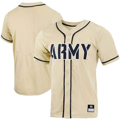 A.Black Knights Replica Full-Button Baseball Jersey Gold Stitched American College Jerseys - Main View