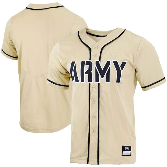 A.Black Knights Replica Full-Button Baseball Jersey Gold Stitched American College Jerseys - Main View