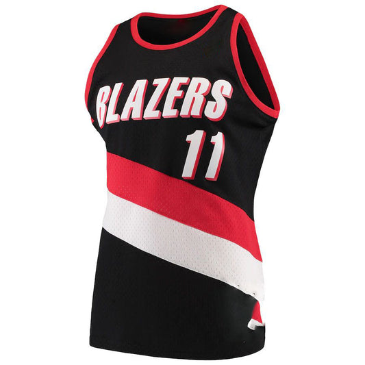P.Trail Blazers #11 Arvydas Sabonis Mitchell & Ness Hardwood Classics Swingman Jersey  Black Stitched American Basketball Jersey - Main View