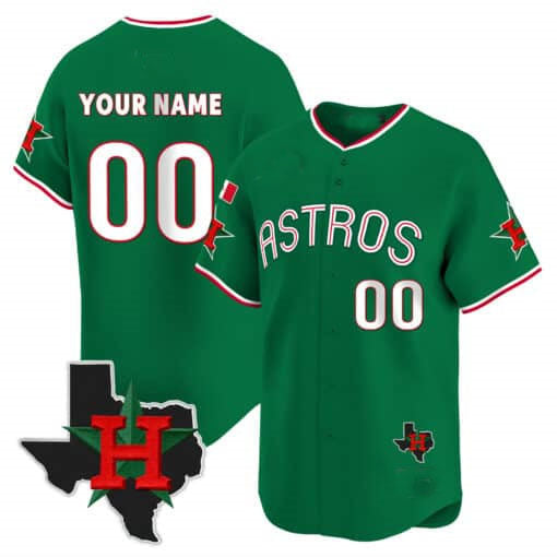 Custom Houston Astros Mexico Texas Patch Vapor Premier Limited V3 – All Stitched Baseball Jersey view 2