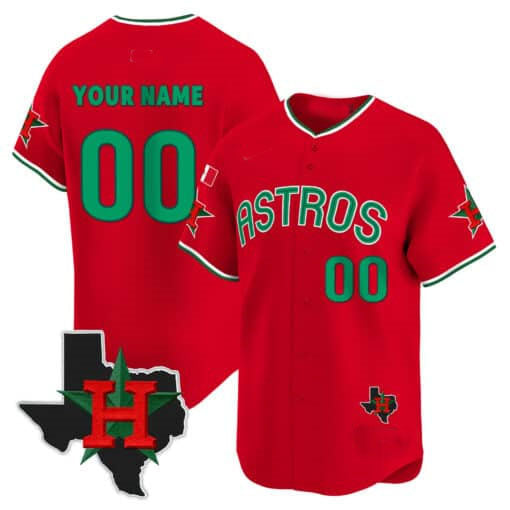 Custom Houston Astros Mexico Texas Patch Vapor Premier Limited V3 – All Stitched Baseball Jersey view 4