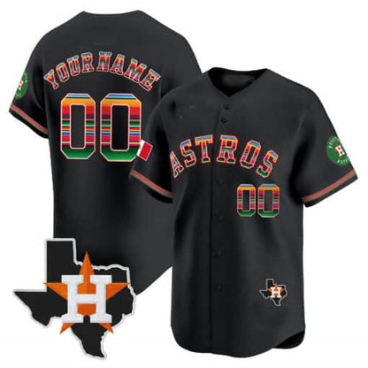 Custom Houston Astros Mexico Texas Patch Vapor Premier Limited – All Stitched Baseball Jersey - Main View