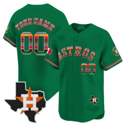 Custom Houston Astros Mexico Texas Patch Vapor Premier Limited – All Stitched Baseball Jersey view 2