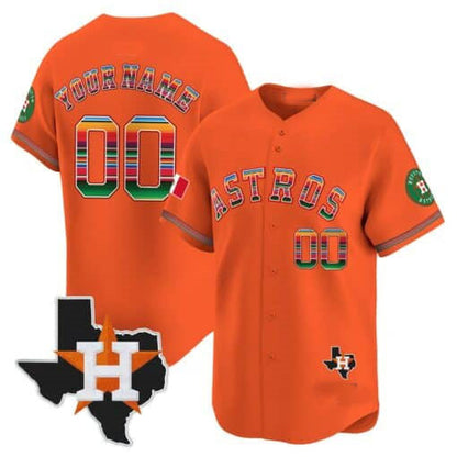 Custom Houston Astros Mexico Texas Patch Vapor Premier Limited – All Stitched Baseball Jersey view 3