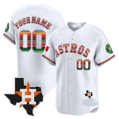 Custom Houston Astros Mexico Texas Patch Vapor Premier Limited – All Stitched Baseball Jersey view 4