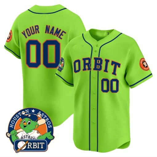 Custom Houston Astros Orbit Patch Vapor Premier Limited – All Stitched Baseball Jersey - Main View