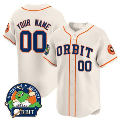 Custom Houston Astros Orbit Patch Vapor Premier Limited – All Stitched Baseball Jersey view 2