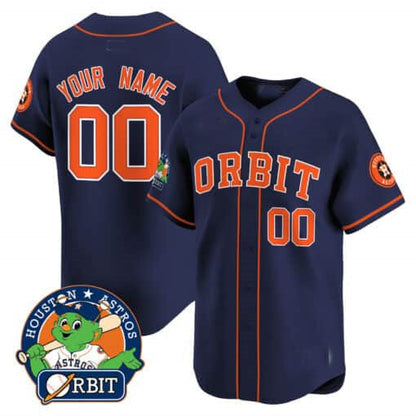 Custom Houston Astros Orbit Patch Vapor Premier Limited – All Stitched Baseball Jersey - Main View