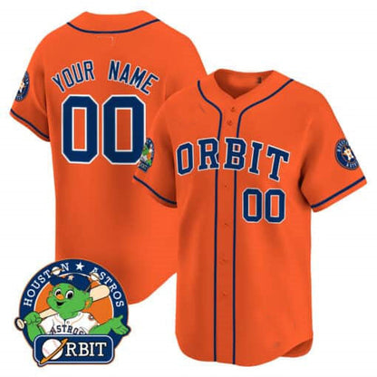 Custom Houston Astros Orbit Patch Vapor Premier Limited – All Stitched Baseball Jersey view 3