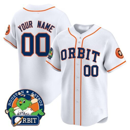 Custom Houston Astros Orbit Patch Vapor Premier Limited – All Stitched Baseball Jersey view 5