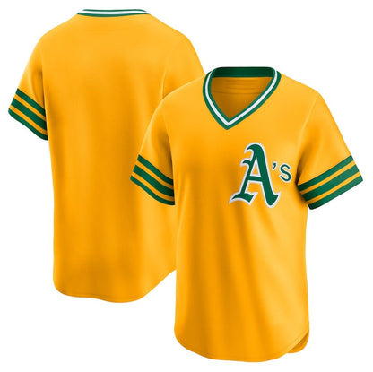 Oakland Athletics Cooperstown Collection Limited Jersey - Gold Stitched Baseball Jersey - Main View