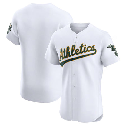 Oakland Athletics Home Elite Jersey - White Stitched Baseball Jersey - Main View