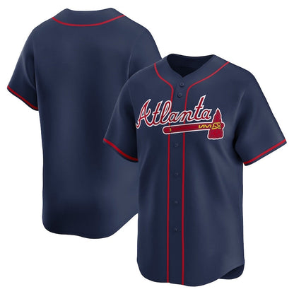 Atlanta Braves Alternate Limited Jersey - Navy Baseball Jerseys - Main View