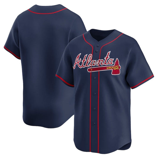 Atlanta Braves Alternate Limited Jersey - Navy Baseball Jerseys - Main View