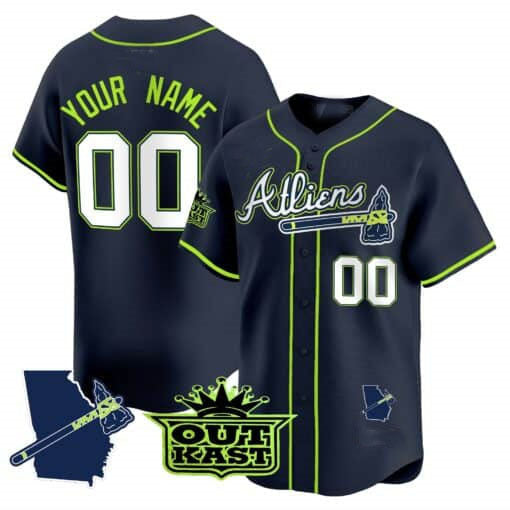 Custom Atlanta Braves Atliens Vapor Premier Limited V2 – All Stitched Baseball Jersey - Main View