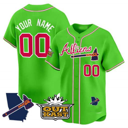 Custom Atlanta Braves Atliens Vapor Premier Limited V2 – All Stitched Baseball Jersey view 3