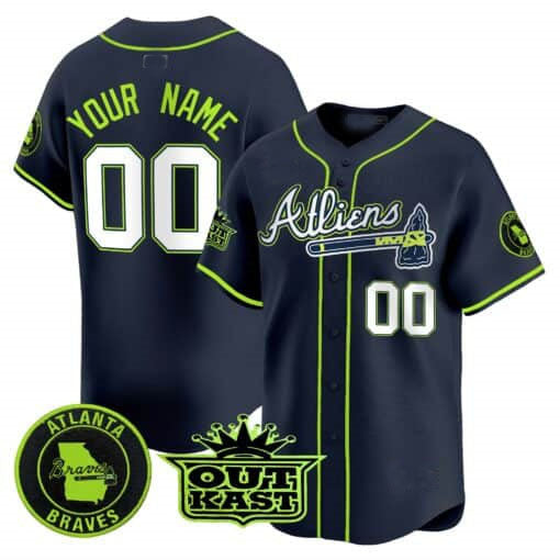 Custom Atlanta Braves Atliens Vapor Premier Limited – All Stitched Baseball Jersey - Main View