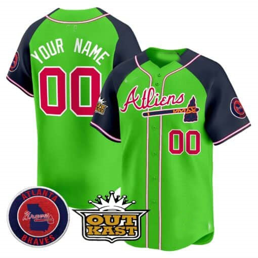 Custom Atlanta Braves Atliens Vapor Premier Limited – All Stitched Baseball Jersey view 4