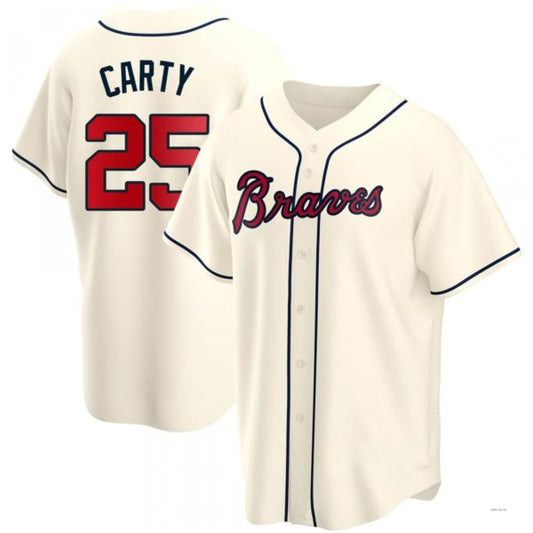 Atlanta Braves #25 Rico Carty Cream Alternate Jersey Stitches Baseball Jerseys - Main View