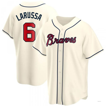 Atlanta Braves #6 Tony Larussa Cream Alternate Jersey Stitches Baseball Jerseys