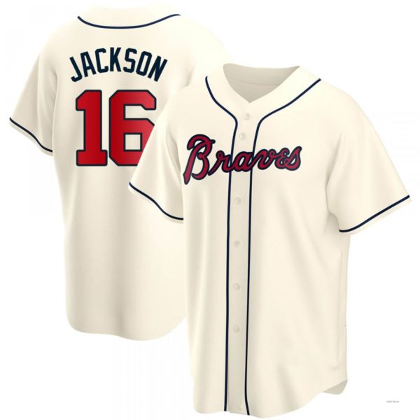 Atlanta Braves #16 Sonny Jackson Cream Alternate Jersey Stitches Baseball Jerseys - Main View
