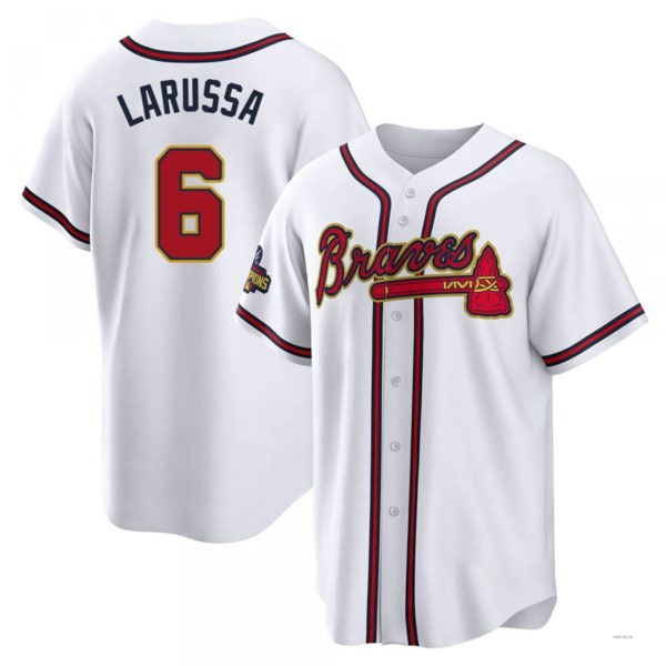 Atlanta Braves #6 Tony Larussa Gold White 2022 Program Jersey Stitches Baseball Jerseys - Main View