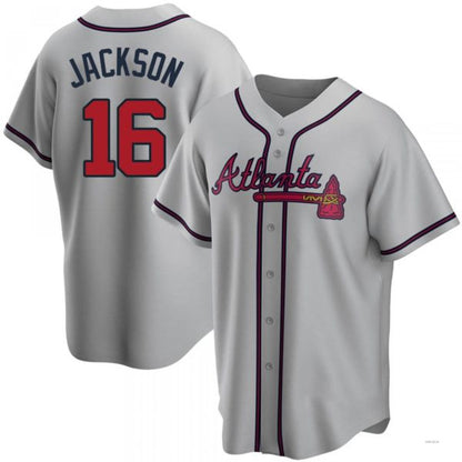 Atlanta Braves #16 Sonny Jackson Gray Road Jersey Stitches Baseball Jerseys - Main View