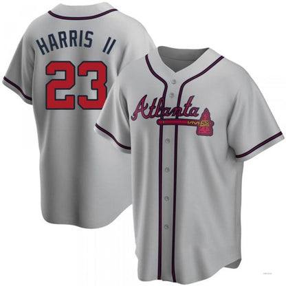 Atlanta Braves #23 Michael Harris II Gray Road Jersey Stitches Baseball Jerseys - Main View