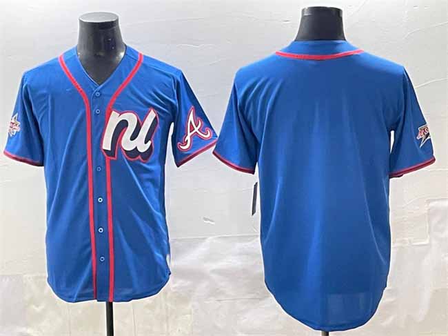 Atlanta Braves National League Blank Blue 2025 All-Star Edition Limited Stitched Baseball Jersey - Main View