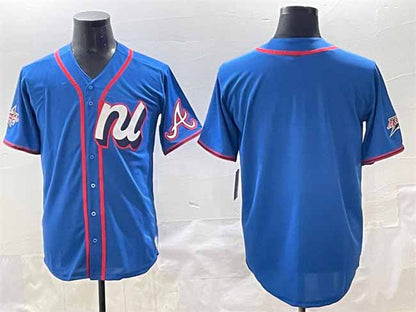 Atlanta Braves National League Blank Blue 2025 All-Star Edition Limited Stitched Baseball Jersey - Main View