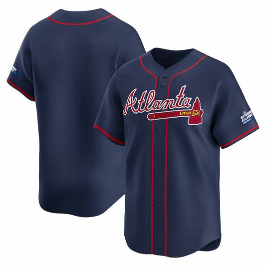 Atlanta Braves Navy 2025 Speedway Classic Alternate Limited Baseball Jersey - Main View