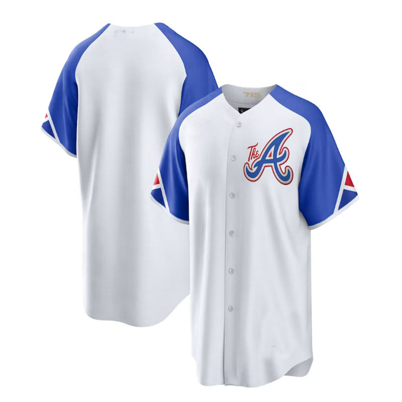 Atlanta Braves White 2023 City Connect Authentic Player Jersey Stitches Baseball Jerseys - Main View