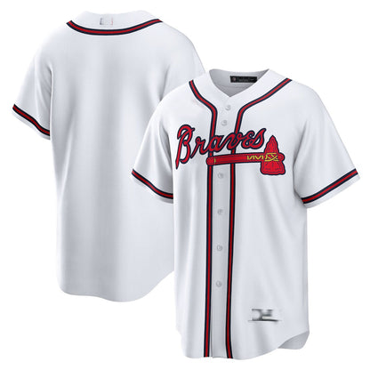 Atlanta Braves White Home Blank Replica Jersey Stitches Baseball Jerseys - Main View
