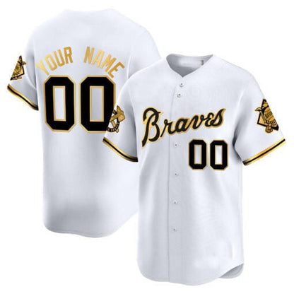 Custom Atlanta Braves Peaches n’ Cream Vapor Premier Limited – All Stitched Baseball Jersey view 5