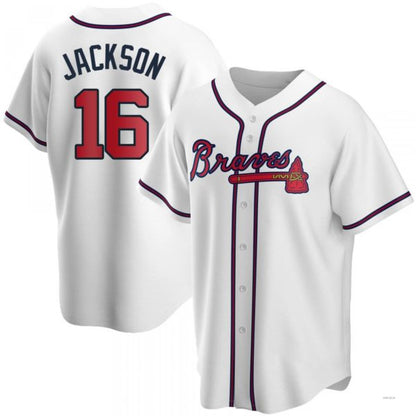Atlanta Braves #16 Sonny Jackson White Home Jersey Stitches Baseball Jerseys - Main View