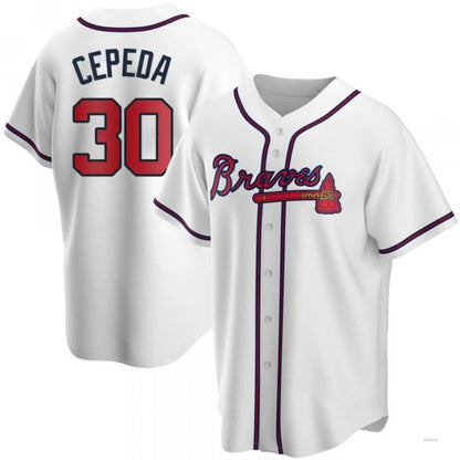 Atlanta Braves #30 Orlando Cepeda White Home Jersey Stitches Baseball Jerseys - Main View
