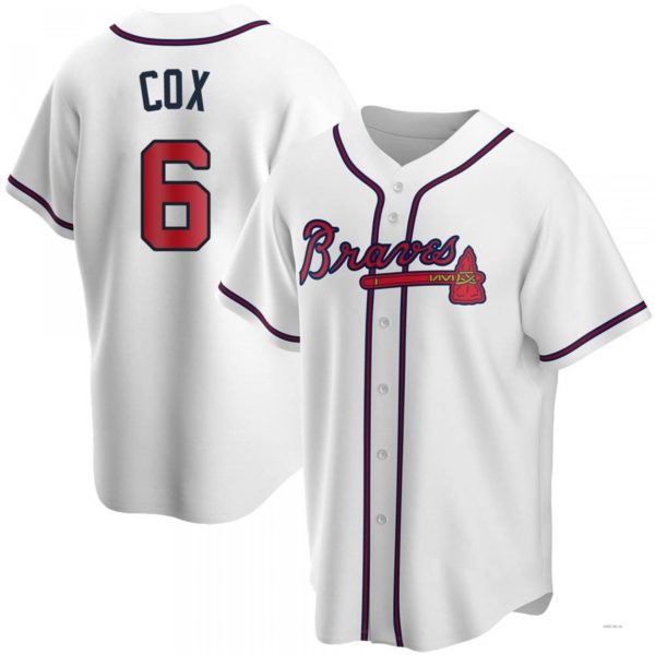 Atlanta Braves #6 Bobby Cox White Home Jersey Stitches Baseball Jerseys - Main View