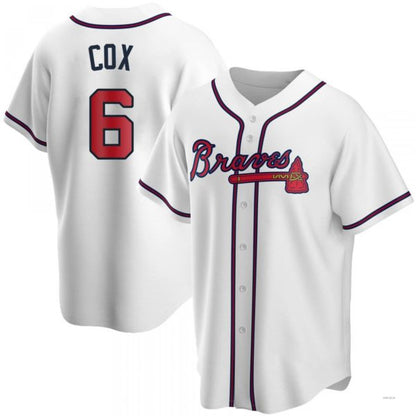 Atlanta Braves #6 Bobby Cox White Home Jersey Stitches Baseball Jerseys - Main View