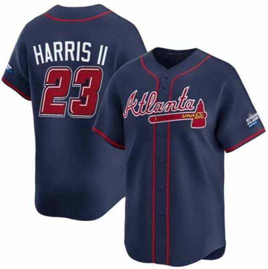 Atlanta Braves #23 Michael Harris II Navy 2025 Speedway Classic Alternate Limited Stitched Baseball Jersey - Main View
