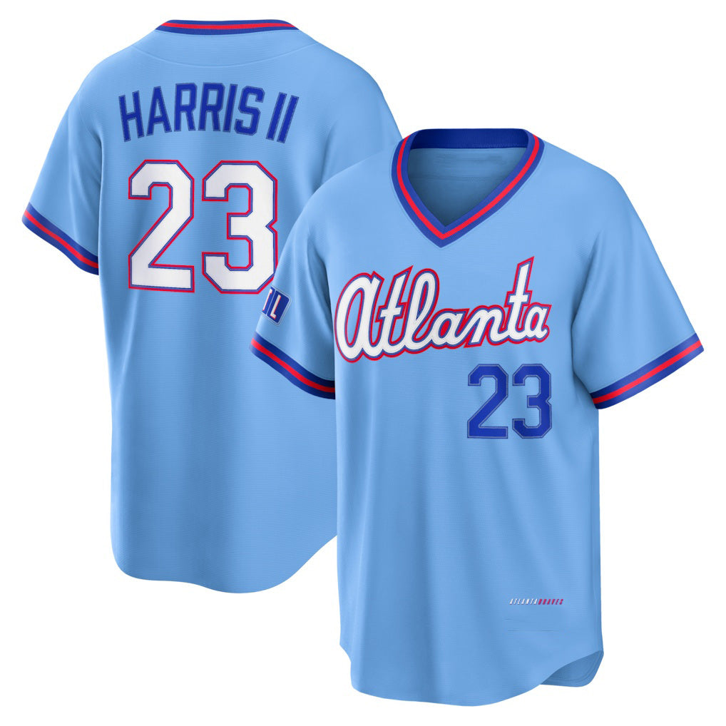 Atlanta Braves #23 Michael Harris II Powder Blue 2026 City Connect Stadium Stitched Baseball Jersey - Main View