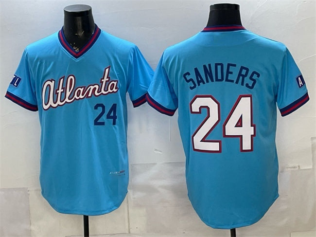 Atlanta Braves #24 Deion Sanders Powder Blue 2026 City Connect Stadium Stitched Jersey - Main View