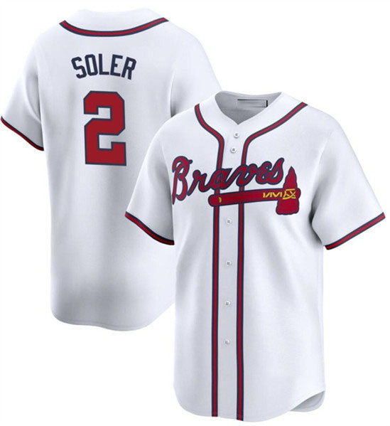 Atlanta Braves #2 Jorge Soler White 2024 Home Limited Stitched Baseball Jersey - Main View