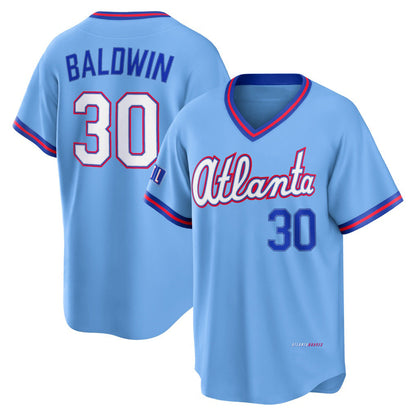 Atlanta Braves #30 Drake Baldwin Powder Blue 2026 City Connect Stadium Stitched Baseball Jersey - Main View