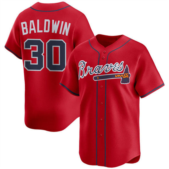 Atlanta Braves #30 Drake Baldwin Red 2025 Alternate Limited Stitched Baseball Jersey - Main View