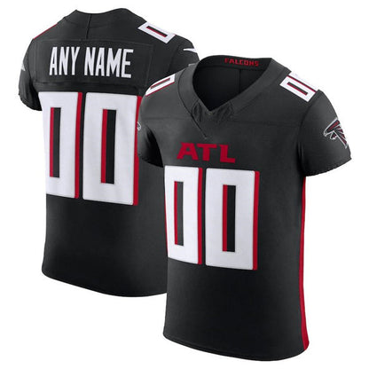 Custom A.Falcons Black Scarlet Vapor F.U.S.E. Elite  Jersey Stitched American Football Jerseys - Main View
