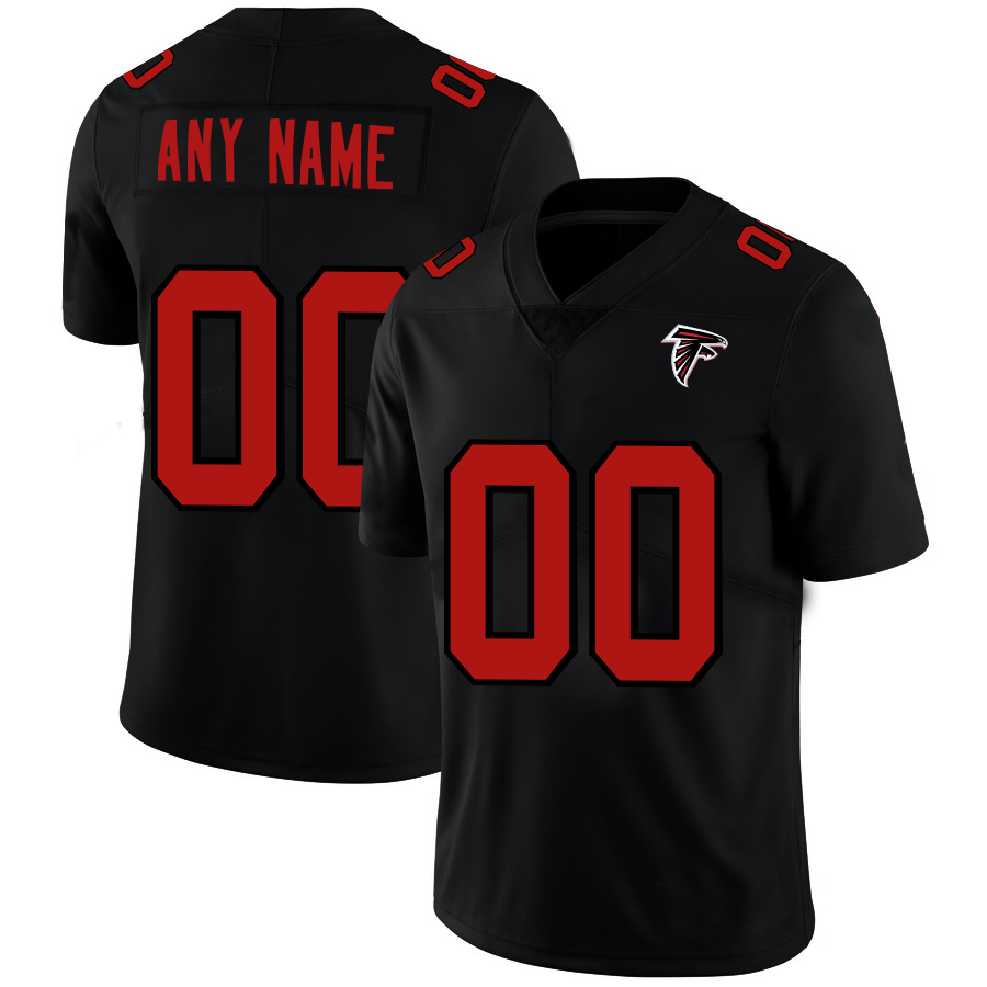 Custom A.Falcon Black American Stitched Name And Number Christmas Birthday Gift Football Jerseys - Main View