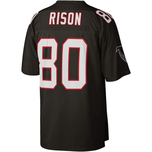 A.Falcons #80 Andre Rison Mitchell & Ness Black Legacy Replica Jersey Stitched American Football Jerseys - Main View