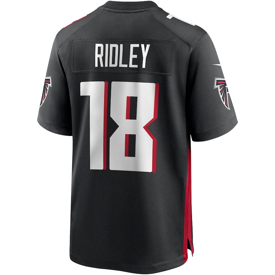 A.Falcons #18 Calvin Ridley Black Game Player Jersey Stitched American Football Jerseys - Main View