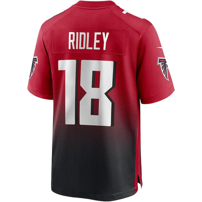 A.Falcons #18 Calvin Ridley Red 2nd Alternate Game Jersey Stitched American Football Jerseys - Main View
